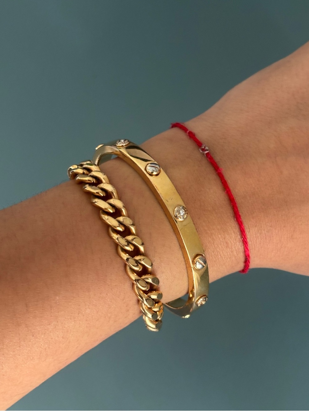 Henri Bendel “A-List Hyrbid” Gold Cuff Bracelet